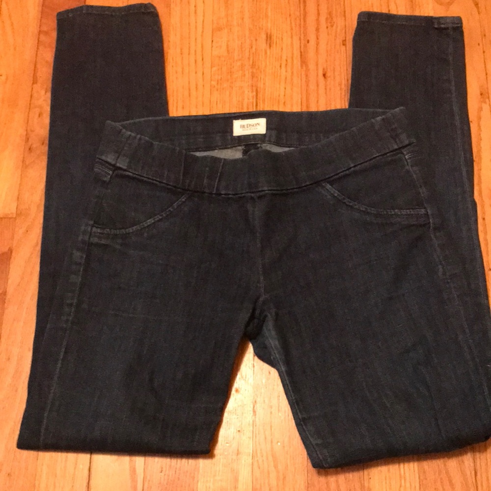 Hudson skinny lower rise pull-on blue jeans in SZ 28